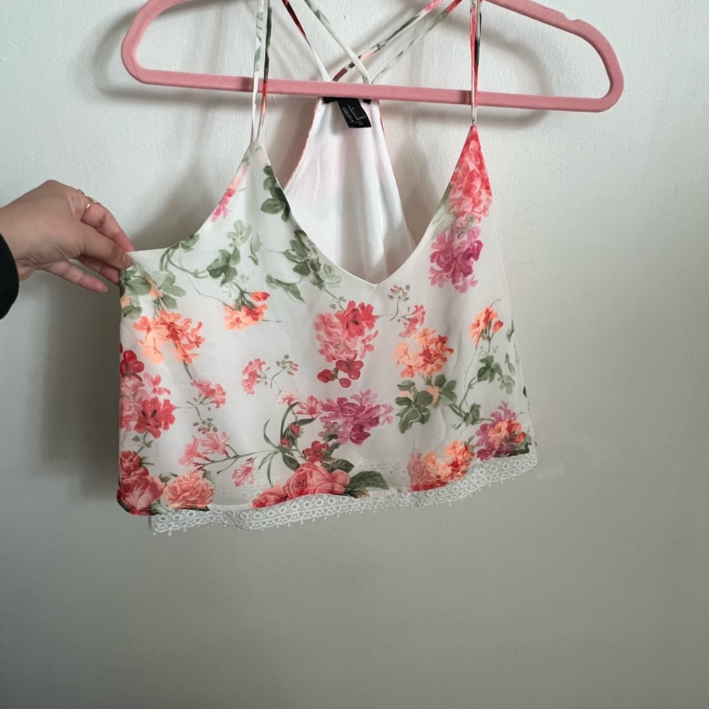 Forever 21 Floral Spaghetti Strap Top